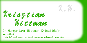 krisztian wittman business card